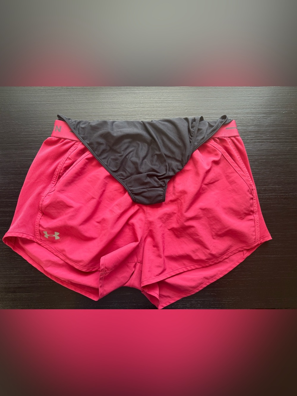 Under Armour Pink RUN Performance Shorts - Picture 6 of 6
